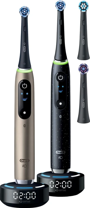 Oral-B iO Series 10 cosmic black/gold + 2. Handstück + 4 Aufsteckbürsten