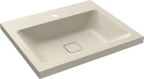 Kaldewei Cono 3083 Aufsatzwaschtisch 60x50x4cm, Perl-Effekt, warm beige 20