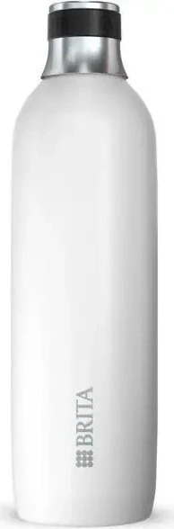 Brita SodaTRIO Edelstahl Sodaflasche 900ml weiß