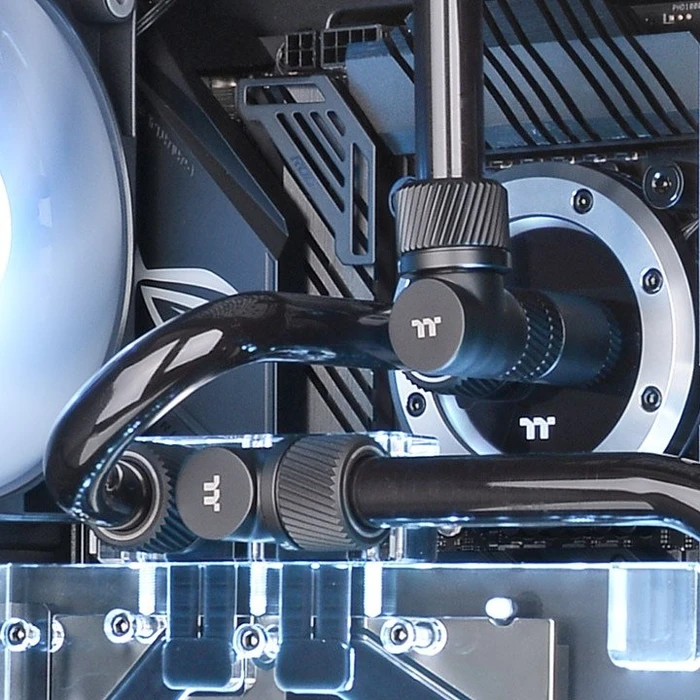 Thermaltake Pacific SF 90° Adapter G1/4", schwarz