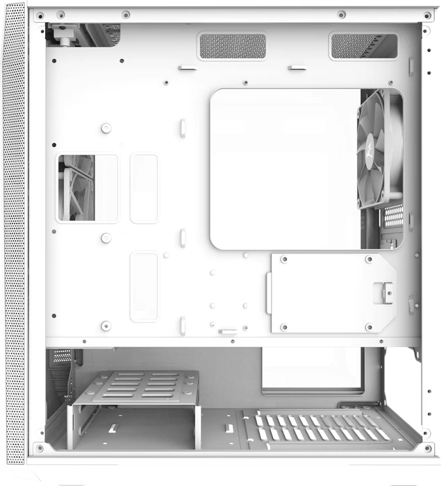 Zalman Z1 Iceberg_White, weiß, Glasfenster
