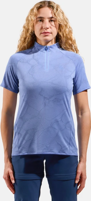 Odlo Ascent Chill-Tec Poloshirt kurzarm persian jewel melange (Damen)