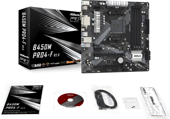 ASRock B450M Pro4-F R2.0 (AMD AM4)