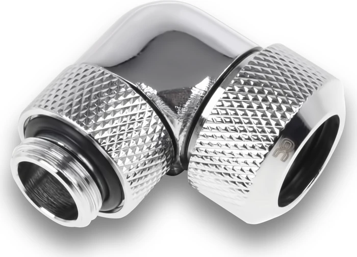 Alphacool Eiszapfen 90° G1/4" auf 13mm HardTube Anschraubtülle, verchromt, 4er-Pack