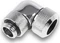 Alphacool Eiszapfen 90° G1/4" auf 13mm HardTube Anschraubtülle, verchromt, 4er-Pack Vorschaubild