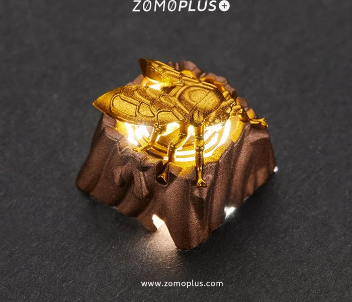 Zomoplus Fantastic Beasts Series Keycap Zikade, Aluminium, braun/gold, 1 Taste