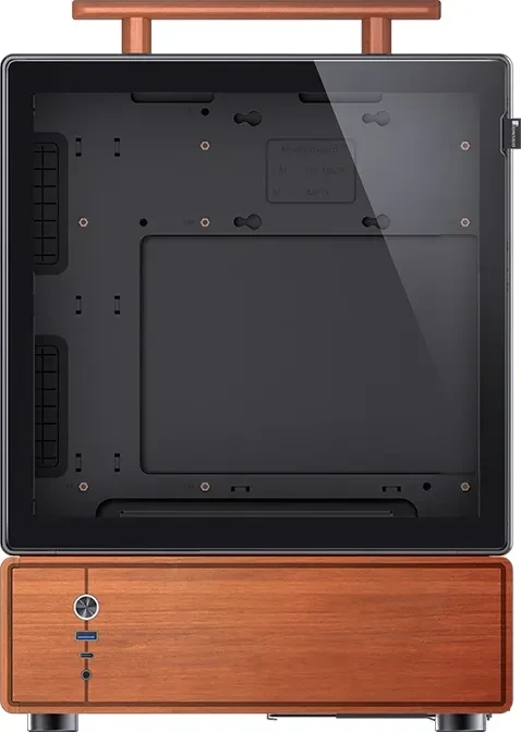 Jonsbo T7 Black, schwarz/braun, Glasfenster