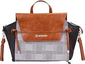 Gesslein N°4 Wickeltasche grau kariert