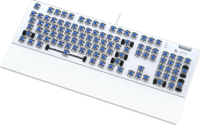 Endorfy SilentiumPC SPC Gear GK650K Omnis, LEDs RGB, Onyx White Pudding Edition, Kailh BLUE, USB, US