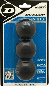 Dunlop Intro Squashbälle, 3 Stück