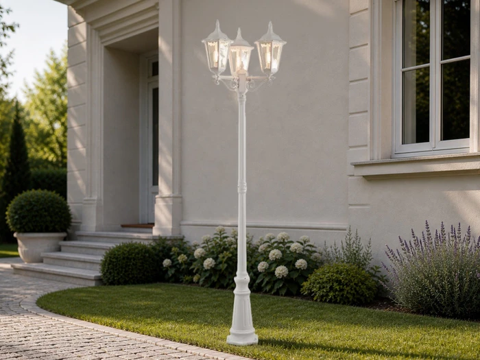 Konstsmide Firenze 220cm Stehleuchte 3-flammig weiß