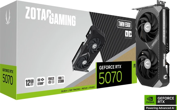 Zotac Gaming GeForce RTX 5070 Twin Edge OC, 12GB GDDR7, HDMI, 3x DP