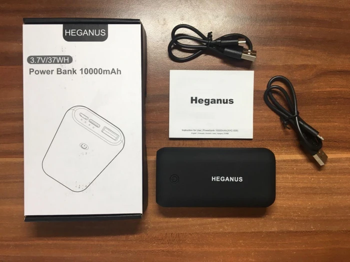 Hganus Mini Power Bank 10000mAh schwarz