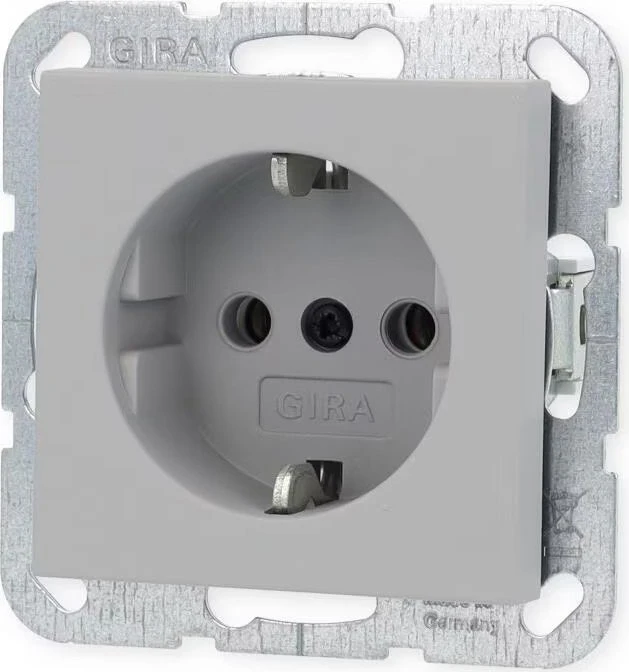 Gira System 55 SCHUKO-Steckdose 16A 250V, grau matt