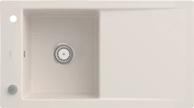 Villeroy & Boch Timeline 50 flat flächenbündig Becken reversibel mit Ablauffernbedienung crema