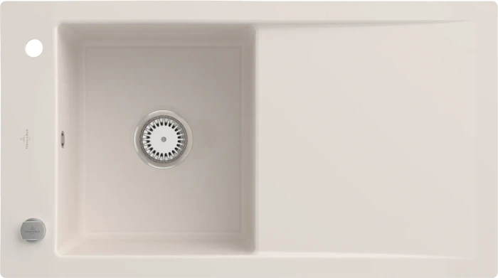 Villeroy & Boch Timeline 50 flat flächenbündig Becken reversibel mit Ablauffernbedienung crema