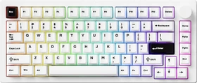 Akko Monsgeek M1 V5, Black on White, weiß, LEDs RGB, hot-swap, Mirror, USB/Bluetooth, US