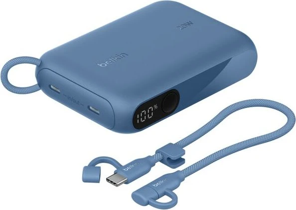 Belkin BoostCharge Powerbank 10K mit Display blau