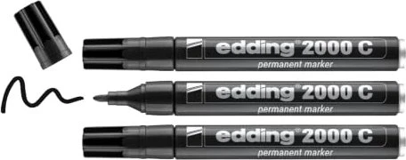 edding 2000 C schwarz, 3er-Pack