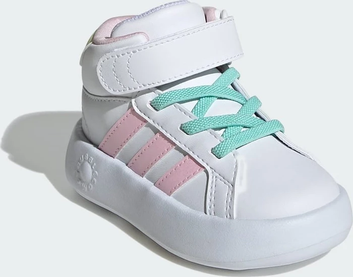 adidas Grand Court Mid cloud white/clear pink/ice yellow (Junior)