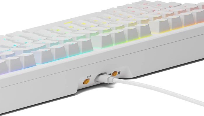 Glorious GMMK 3 HE 100% Pre-built Gaming Keyboard, weiß, LEDs RGB, Glorious Fox HE, USB, DE