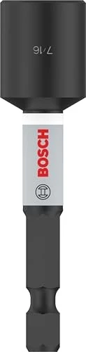 Bosch Professional PRO Nutsetter Impact Außensechskant Steckschlüssel 1/4", 7/16"x65mm, 1 Stück