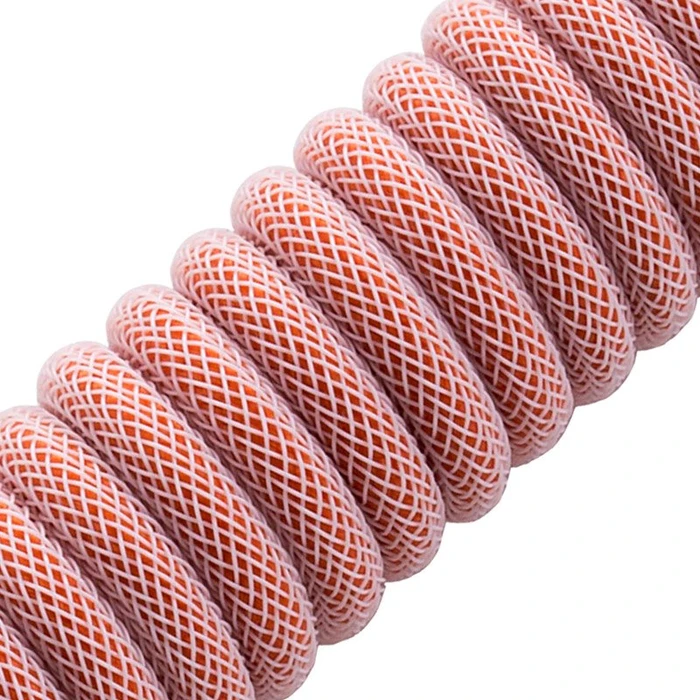 CableMod Classic Coiled Keyboard Cable USB Micro-B auf USB-A, Tastaturkabel (Spiral-Textilkabel), 1.5m, Orangesicle