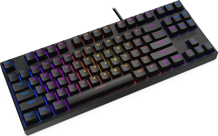 Krux Atax Pro RGB, TKL, schwarz, LEDs RGB, Gaote Outemu BLUE, USB, US