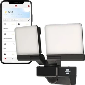 Brennenstuhl Connect WiFi LED Duo Sensor Wandleuchte 36W schwarz