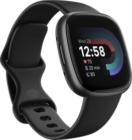 Fitbit Versa 4 Aktivitäts-Tracker schwarz/aluminium graphit