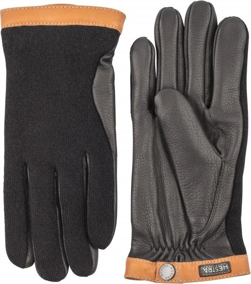 Hestra Deerskin Wool Tricot Handschuhe schwarz