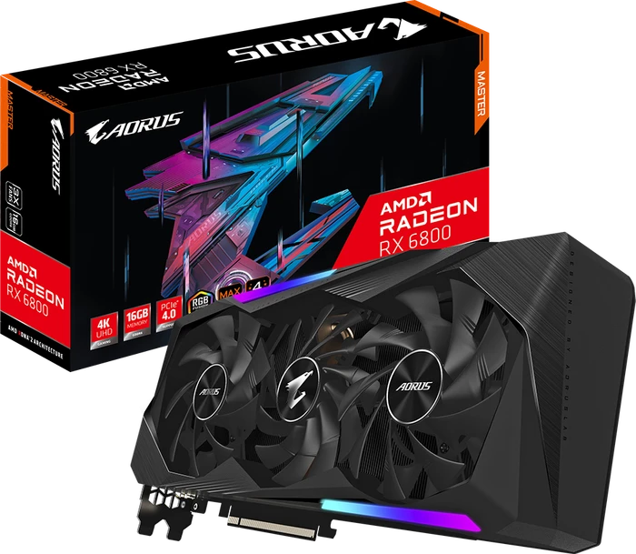 GIGABYTE AORUS Radeon RX 6800 Master 16G, 16GB GDDR6, 2x HDMI, 2x DP