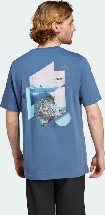 adidas Terrex Back Graphic T-Shirt kurzarm wonder steel (Herren)