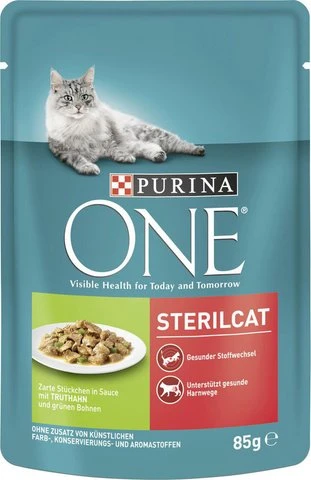 Purina One Sterilcat mit Truthahn und grüne Bohnen, 85g