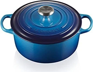 Le Creuset Signature Gusseisen Bräter rund 24cm 4.2l azure