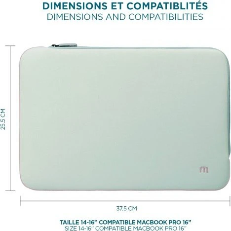 Mobilis Skin 14-16" Sleeve Notebook-Hülle, grau/rosa