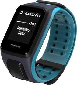 TomTom Runner 2 Music GPS-Uhr inkl. Kopfhörer large blau/türkis