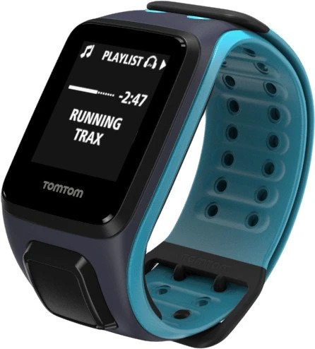 TomTom Runner 2 Music GPS-Uhr inkl. Kopfhörer large blau/türkis