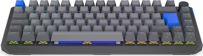 Endorfy Thock V2 75% Wireless, PBT, grau, LEDs RGB, hot-swap, Endorfy YELLOW, USB/Bluetooth, DE