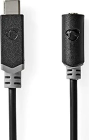 Nedis USB-C Adapter USB 2.0 USB-C Stecker/3.5mm Buchse vergoldet 1.00m schwarz