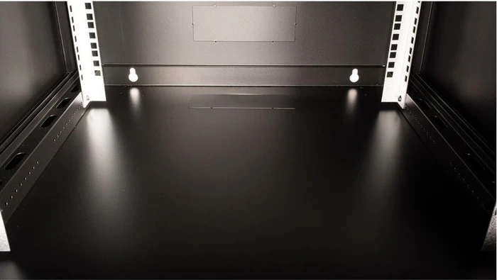 Roline / Secomp Value 19" Wandgehäuse 6HE, Flatpack, Sicherheitsglastür, IP20, RAL 9005, 600mm tief