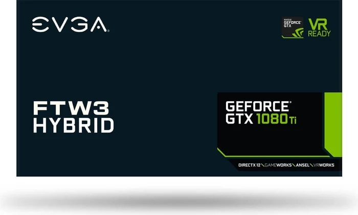 EVGA GeForce GTX 1080 Ti FTW3 Hybrid Gaming, 11GB GDDR5X, DVI, HDMI, 3x DP