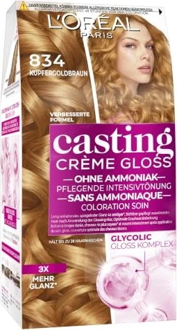 L'Oréal Casting Creme Gloss Haarfarbe 834 kupfergoldblond