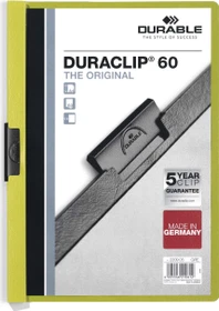Durable Duraclip 60 Klemmmappe, A4, grün/transparent