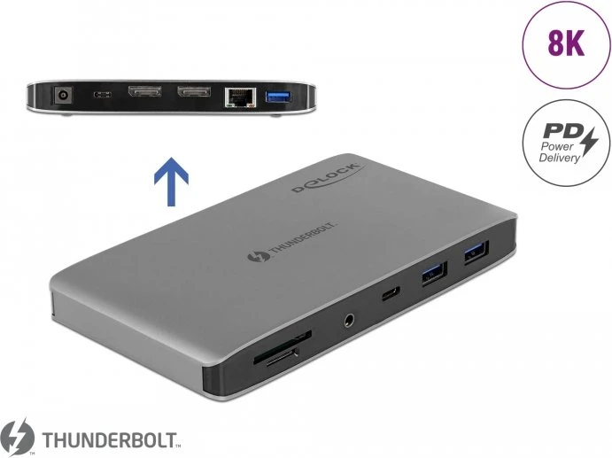 DeLOCK Thunderbolt 3 Docking Station 8K, Thunderbolt 3 [Buchse]