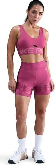 Nike Pro Indy Plunge Sport-BH sweet beet/desert berry/white (Damen)