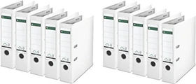 Leitz Qualitäts Ordner 2-Ring 180° Plastik, 80mm, A4, weiß, 10er-Pack