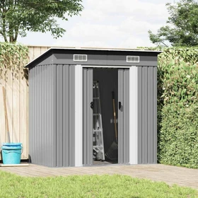 vidaXL Metall Gerätehaus 190x124cm grau