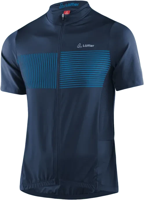 Löffler Cody Mid Full-Zip Trikot kurzarm dark blue (Herren)