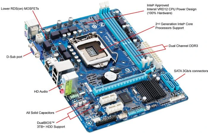 GIGABYTE GA-H61M-DS2 (Intel 1155)